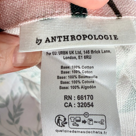 Anthropologie Priyanka Organic Cotton Bird Cafe Curtains - Picture 5 of 6